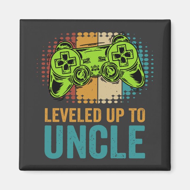 Leveled Up To Uncle 2024 Magnet (Front)