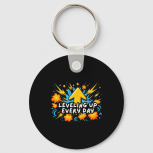Leveling Up Every Day Ck To School Shirt Gamer Boy Key Ring