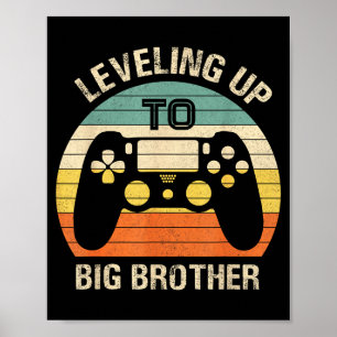 Leveling Up To Big Brother 2025 Funny Gamer Vintag Poster