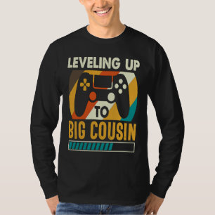 Leveling Up To Big Cousin Baby Announcement Player T-Shirt