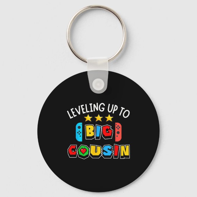 Leveling Up To Big Cousin Funny Gaming Video Game  Key Ring (Front)