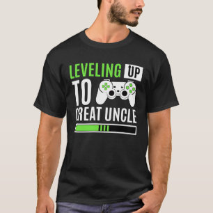Leveling Up To Great Uncle Gaming Baby Gender Anno T-Shirt