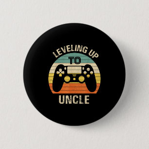 Leveling Up To Uncle 2025 Funny Video Gamer Vintag 6 Cm Round Badge