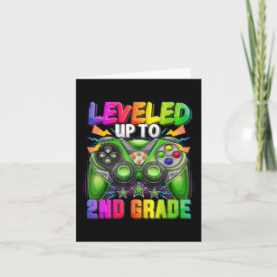 Levelled Up To 2nd Grade Gamer Back To School Firs Card