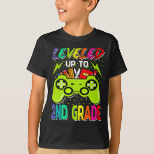 Levelled Up To 2nd Grade Gamer Back To School Firs T-Shirt