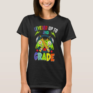 Levelled Up To 2nd Grade Gamer Back To School Firs T-Shirt