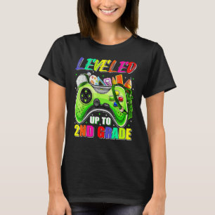 Levelled Up To 2nd Grade Gamer Back To School Firs T-Shirt