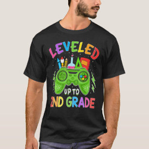 Levelled Up To 2nd Grade Gamer Back To School Firs T-Shirt