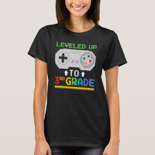 Levelled Up To 3rd Grade Gamer Video Game Controll T-Shirt