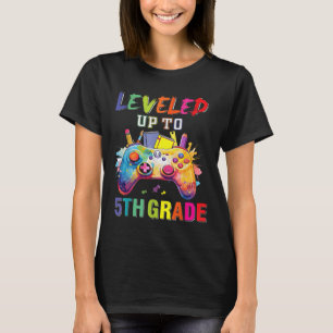 Levelled Up To 5th Grade Fifth Grade Back To Schoo T-Shirt