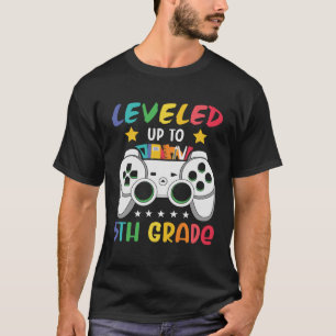 Levelled Up To 5th Grade  Gaming 4th Grade Graduat T-Shirt