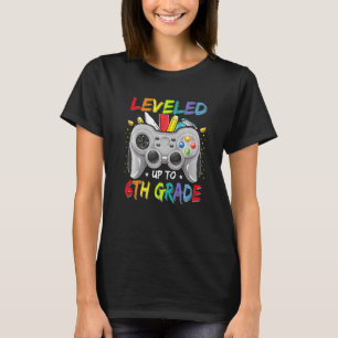 Levelled Up To 6th Grade Gamer Back To School Firs T-Shirt