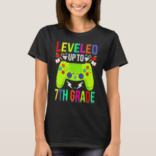 Levelled Up To 7th Grade Back To School Kids Teach T-Shirt