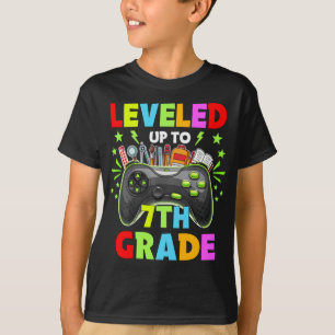 Levelled up to 7th Grade Back to School video game T-Shirt