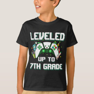 Levelled Up To 7th Grade Gamer Back To School Boys T-Shirt