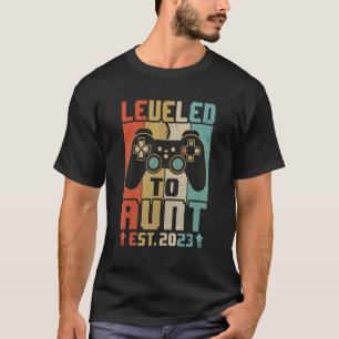 Levelled Up To Aunt 2023 Video Game Promoted To Au T-Shirt