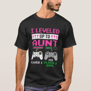 Levelled Up To Aunt 2026 Funny Video Game Soon To T-Shirt