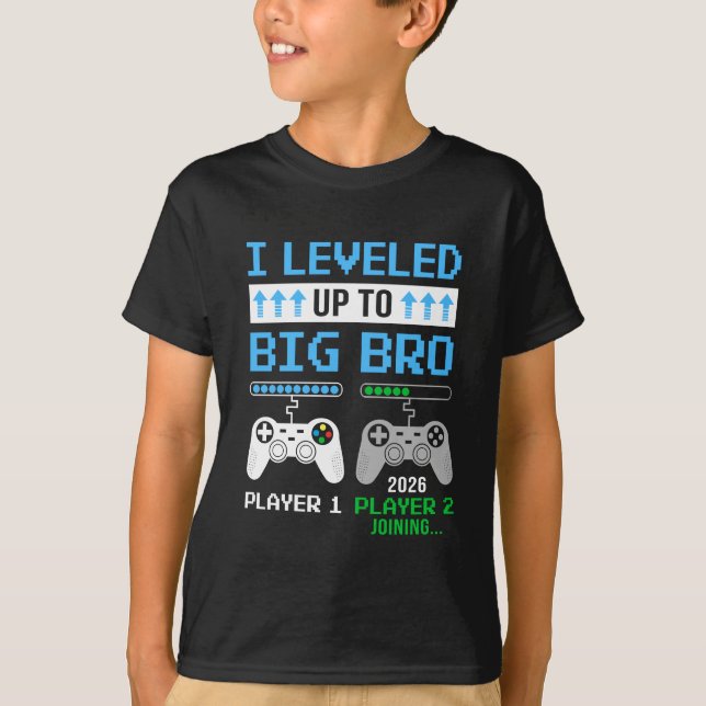 Levelled Up To Big Brother 2026 Funny Video Game S T-Shirt (Front)