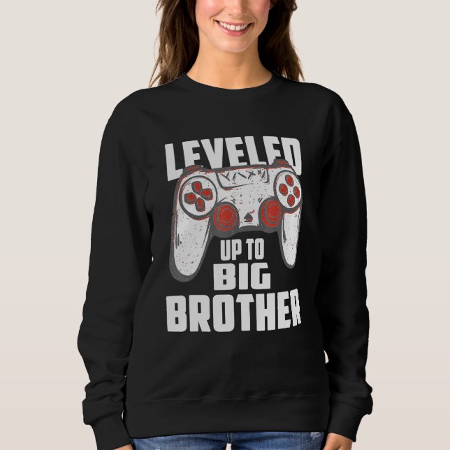 Levelled Up To Big Brother Pregnancy Announcement Sweatshirt (Front)