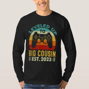 Levelled Up To Big Cousin 2023 Gaming Pregnancy An T-Shirt