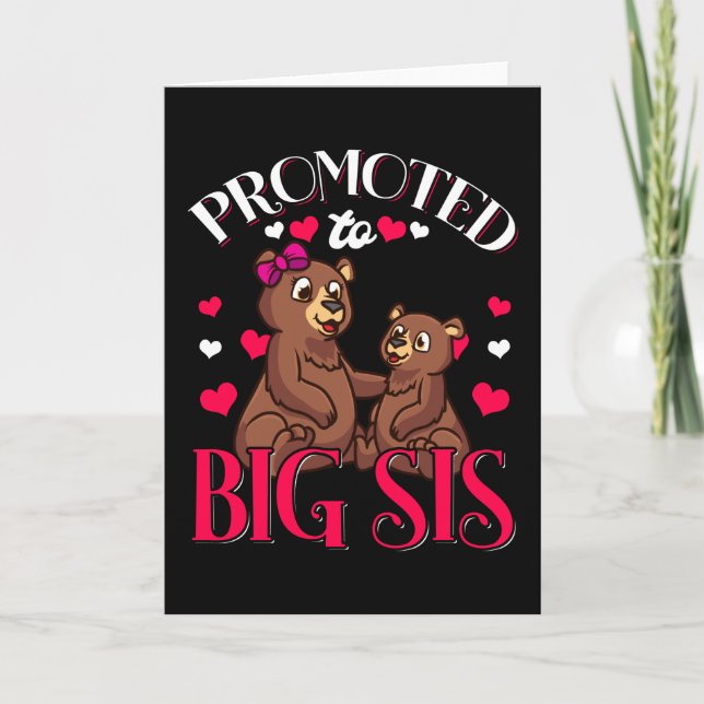 Levelled up to big sis - Promoted to Big Sister Card (Front)