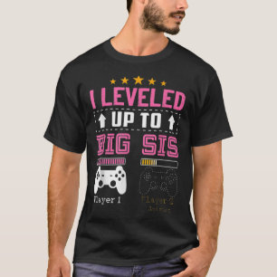 Levelled Up To Big Sister 2023 Cute Im Going To Be T-Shirt