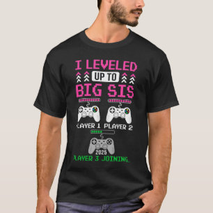 Levelled Up To Big Sister Again Big Sister Est 202 T-Shirt