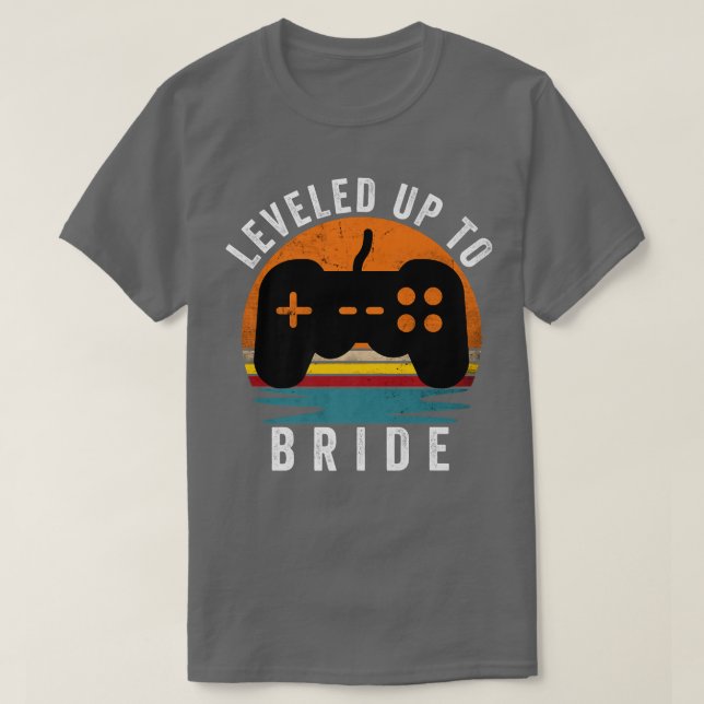 Levelled Up to Bride, Funny Gaming Gamer Mens  T-Shirt (Design Front)
