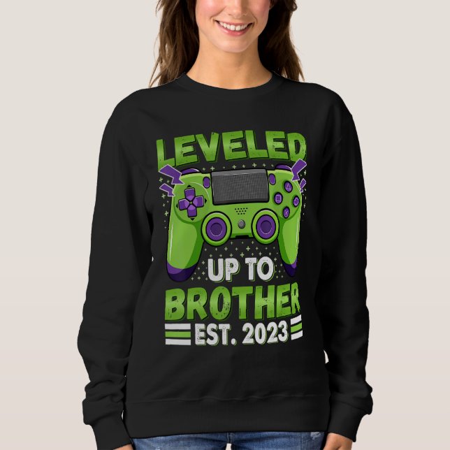 Levelled Up To Brother 2023 Promoted To Big Bro 20 Sweatshirt (Front)
