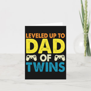 Levelled Up To Dad Of Twins Fathers Day  Card