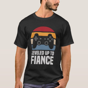Levelled Up To Fiance For Him Newly Ened T-Shirt