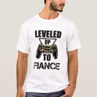 Levelled Up To Fiance Vintage Gaming Fiance T-Shir