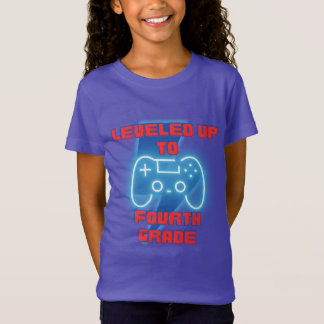 Levelled Up to Fourth Grade Gamer Back To School T-Shirt