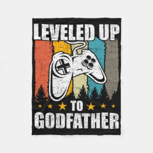 Levelled Up To Godfather Video Gamer Gaming 2 Fleece Blanket
