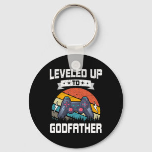 Levelled Up To Godfather Video Gamer Gaming 4 Key Ring