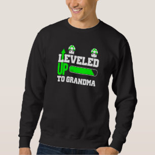 Levelled Up To Grandma New Grandma Retro Grunge Ga Sweatshirt