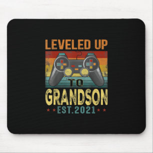 Levelled Up To Grandson 2021 Video Gamer Mouse Pad