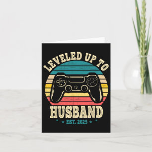 Levelled Up To Husband Est 2025 Newly Married Bach Card
