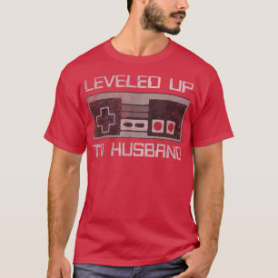 Levelled Up To Husband Newlywed Groom Newly Marrie T-Shirt