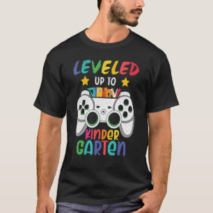 Levelled Up To Kindergarten Video Gamer Back To Sc T-Shirt