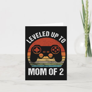Levelled Up To Mum Of 2 Gamer Mum Mothers Day Mumm Card