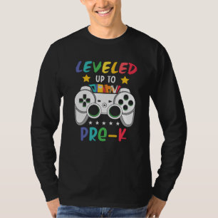 Levelled Up To Pre-K Gamer Back To School Kids Gif T-Shirt
