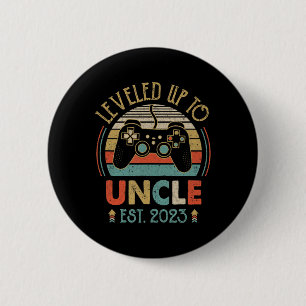 Levelled Up To Uncle 2023 Video Game Promoted To U 6 Cm Round Badge