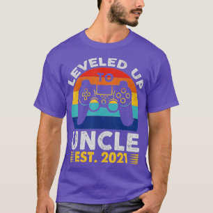 Levelled Up To Uncle Est 2021 Vintage Future Uncle T-Shirt