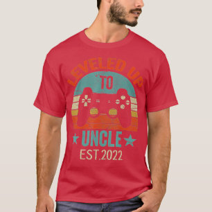 Levelled Up To Uncle EST 2022 , Promoted To Uncle T-Shirt