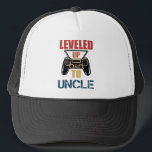 Levelled Up To Uncle New Uncle T-Shirt New Uncle Trucker Hat<br><div class="desc">Levelled Up To Uncle New Uncle Gift Levelled Up To Uncle T-shirt Pregnancy Announcement New Uncle Shirt Uncle Announcement Reveal to Uncle T-Shirt Uncle To Be funny, uncle, gamer, vintage, gaming, geek, daddy, dad, family, level up, levelled up, announcement, uncle to be, brother, levelled up to uncle, new uncle, fathers...</div>
