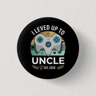 Levelled Up to Uncle Pregnancy Promoted 3 Cm Round Badge