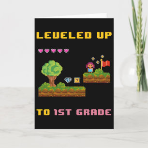 Levelling Up 1st Grade Ck To School Shirt Funny Ga Card