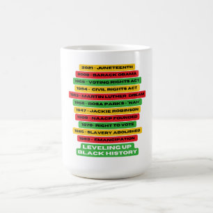 Levelling Up Black History Timeline Coffee Mug