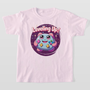 Levelling Up! Cute Gaming Controller Kawaii Tee